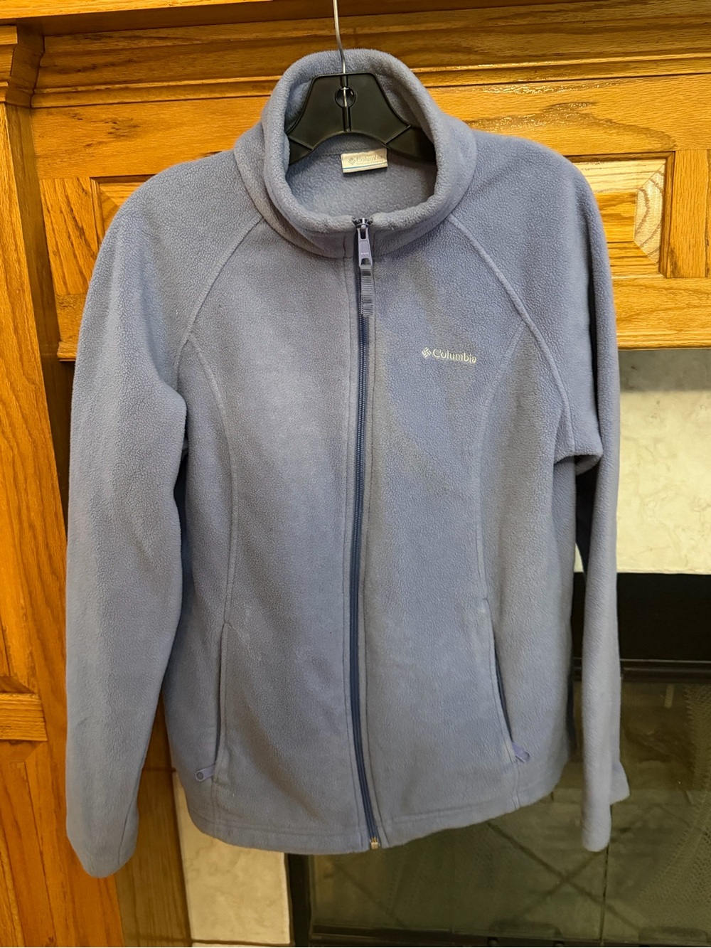 Columbia Women’s Light Blue Full-Zip Teddy Fleece Jacket